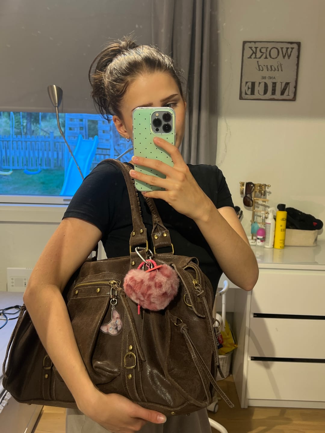 Customer photo review of It girl bag espresso martini