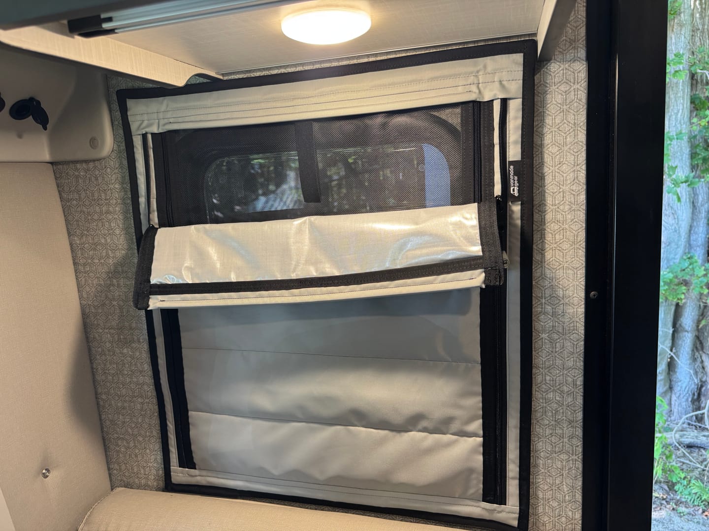 Customer photo review of Sprinter Ekko - FitRV Dinette Shade (Passenger Side)