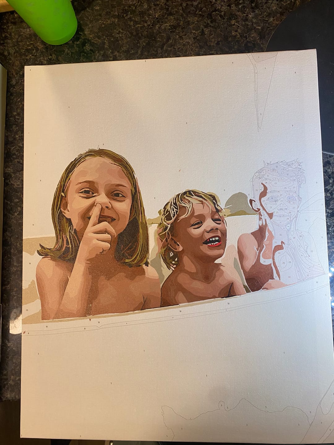 Customer photo review of Custom Paint By Numbers Kit