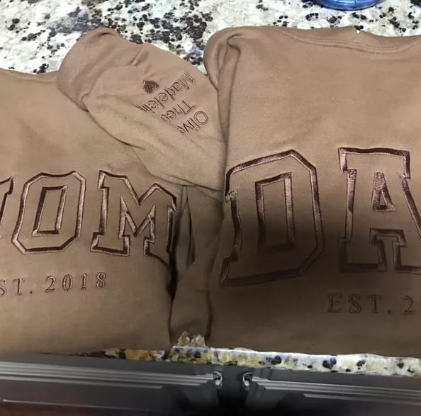 Customer photo review of Custom Embroidered Comfort Colors Grandma and Grandpa Sweatshirt, Gift for Grandma/Grandpa
