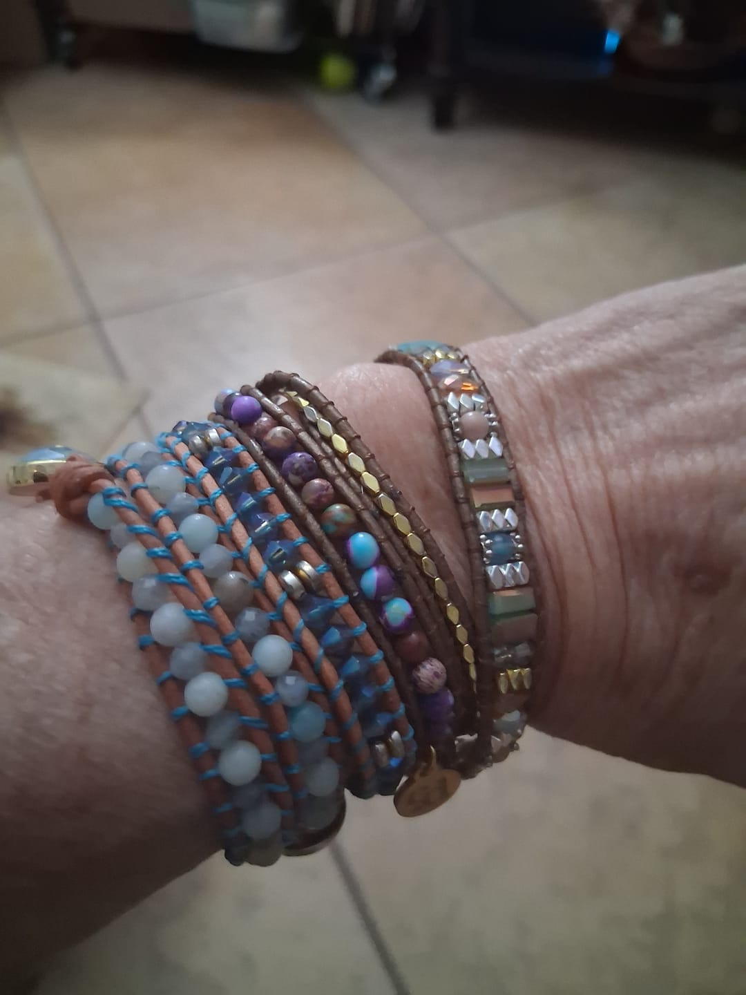 Customer photo review of Square Opal Healing Wrap Bracelet