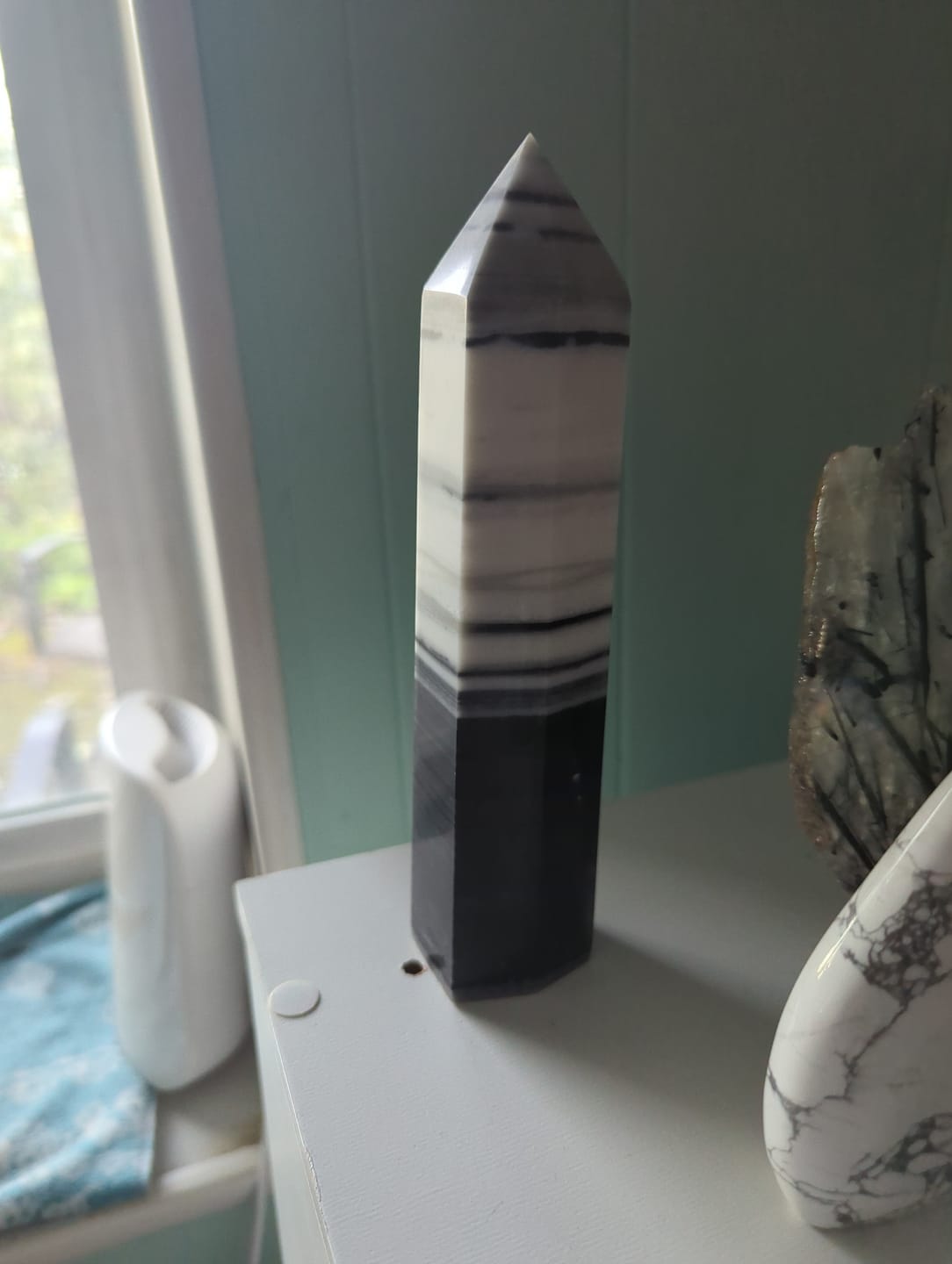 Customer photo review of Unique,Natural Crystal TaiJi Stone Point