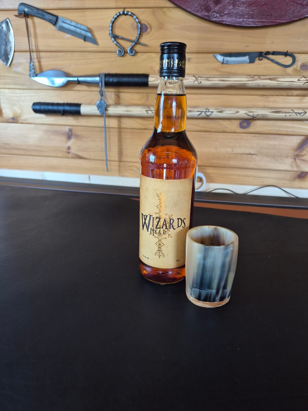 Customer photo review of Raven Forge Wizard Mead - With FREE Horn