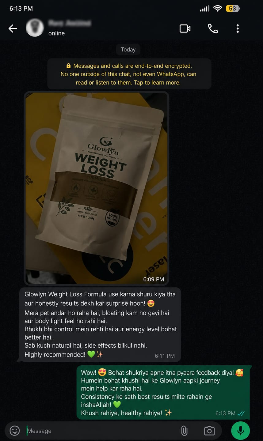 Customer photo review of Glowlyn Fitness Formula – Fit, Slim & Confident | 250g