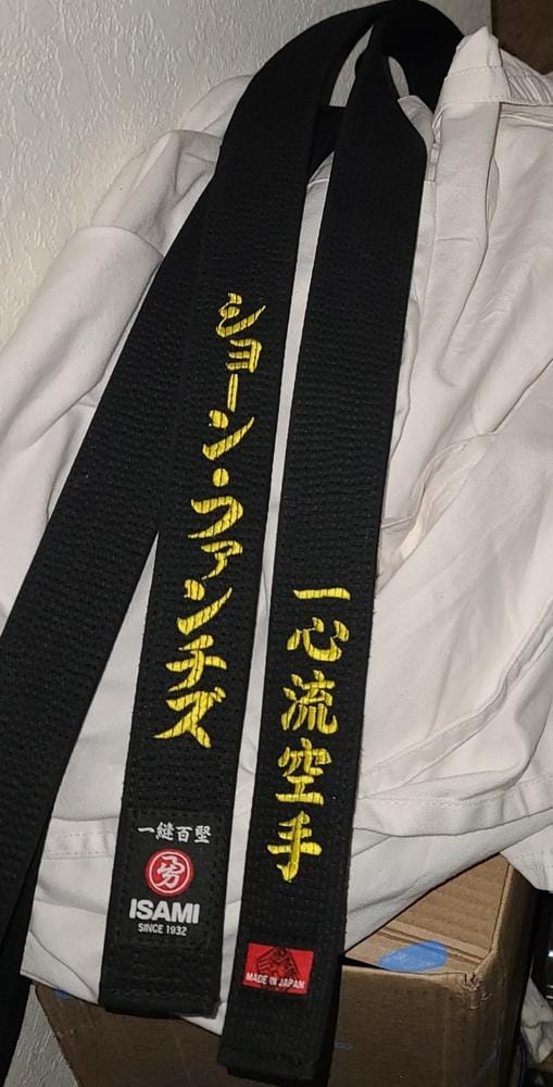 Customer photo review of Isami Karate Black Belt Premium