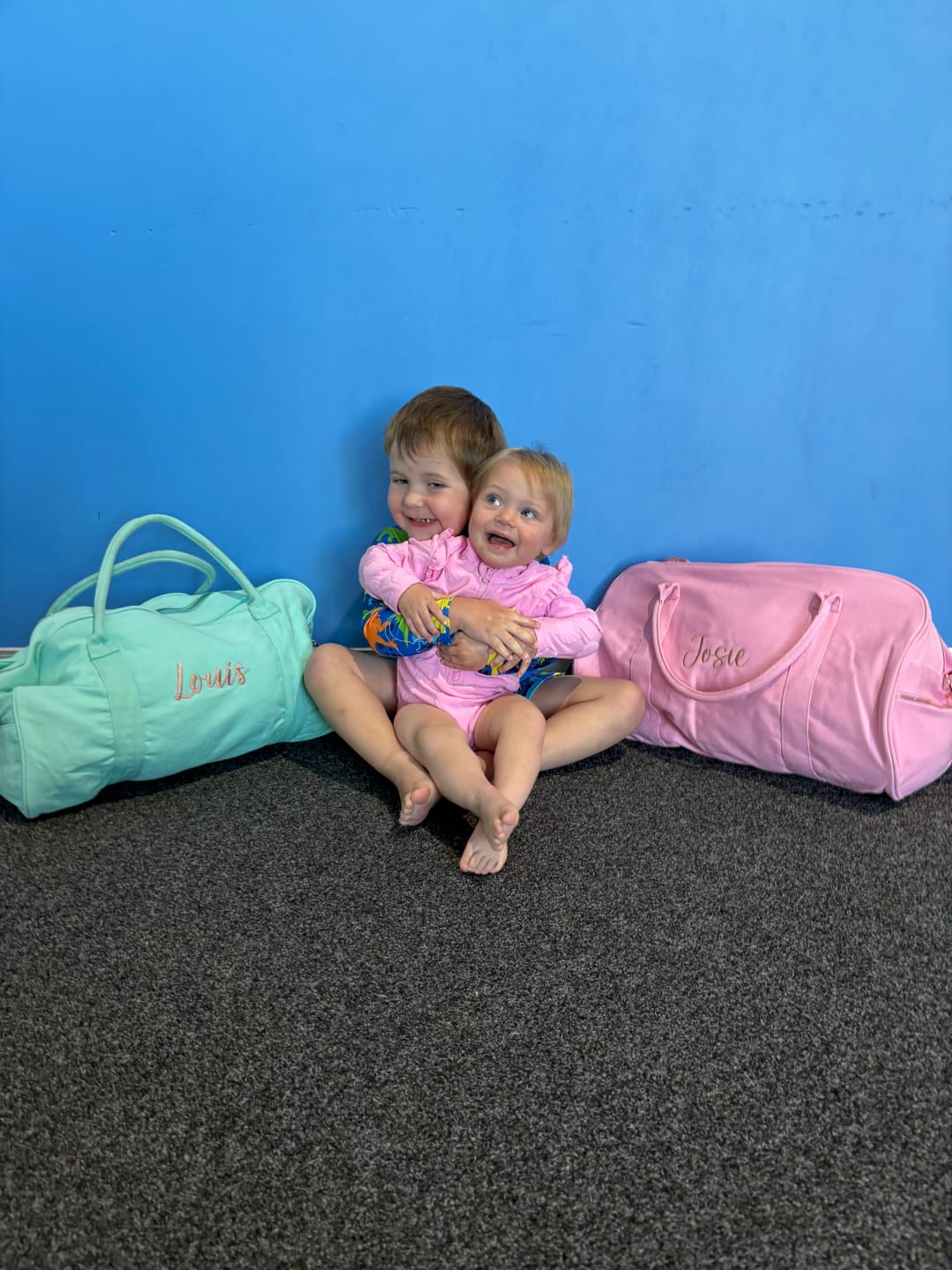 Customer photo review of Fairy Floss Pink Personalised Duffle Bag