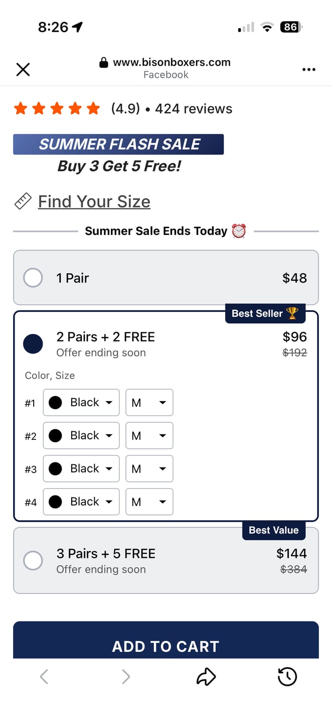 Customer photo review of Bison Boxers™ Leakproof Originals