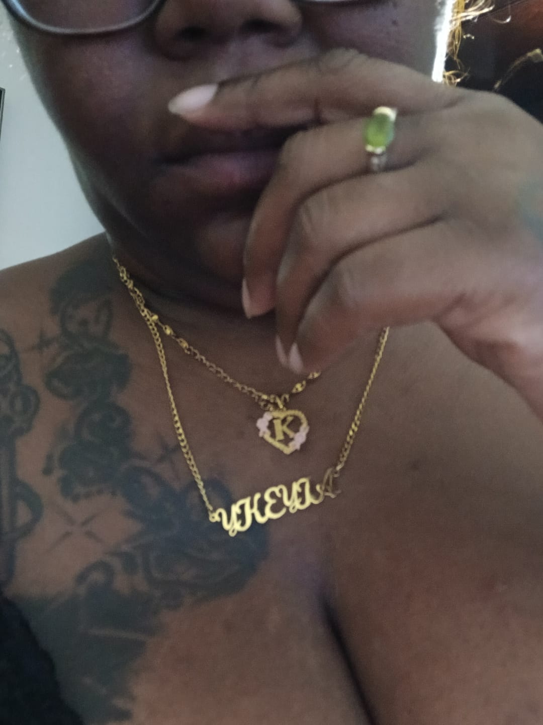 Customer photo review of Custom Name Necklace w/ Cuban Chain
