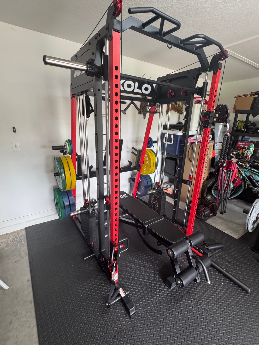Customer photo review of EZ Grip Bumper Plates - 230/260 lbs (Color) - Blemished