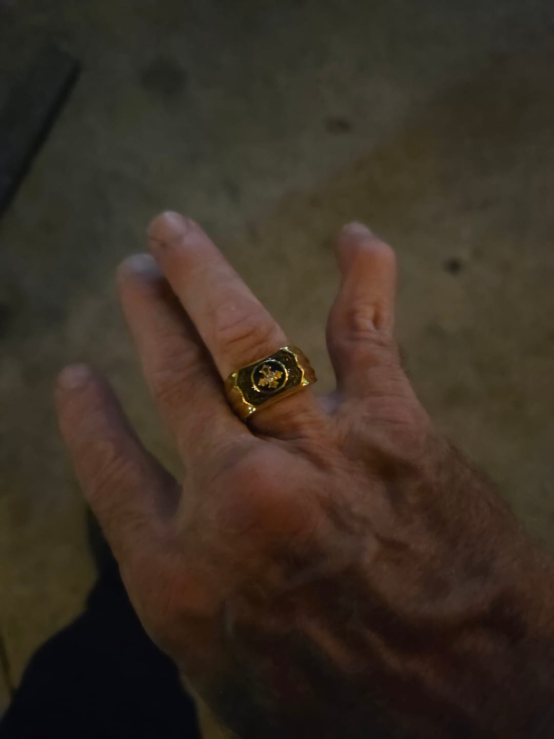 Customer photo review of FREE Today: Faith and Strength Jesus Cross Religious Ring