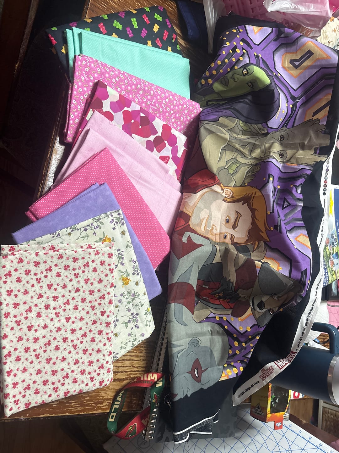 Customer photo review of Liquidation - Quilter's Cotton - Random Selection Bundle