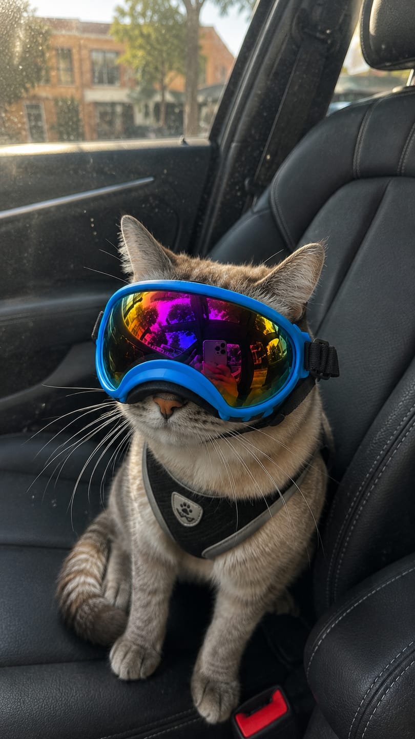 Customer photo review of CANLUX Pet - Gafas para Mascotas