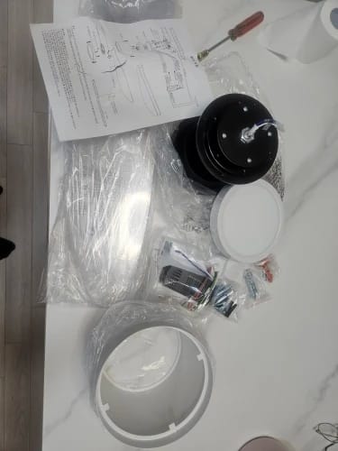 Customer photo review of 42/52-Inch Ceiling Fan with Transparent Blades and Remote