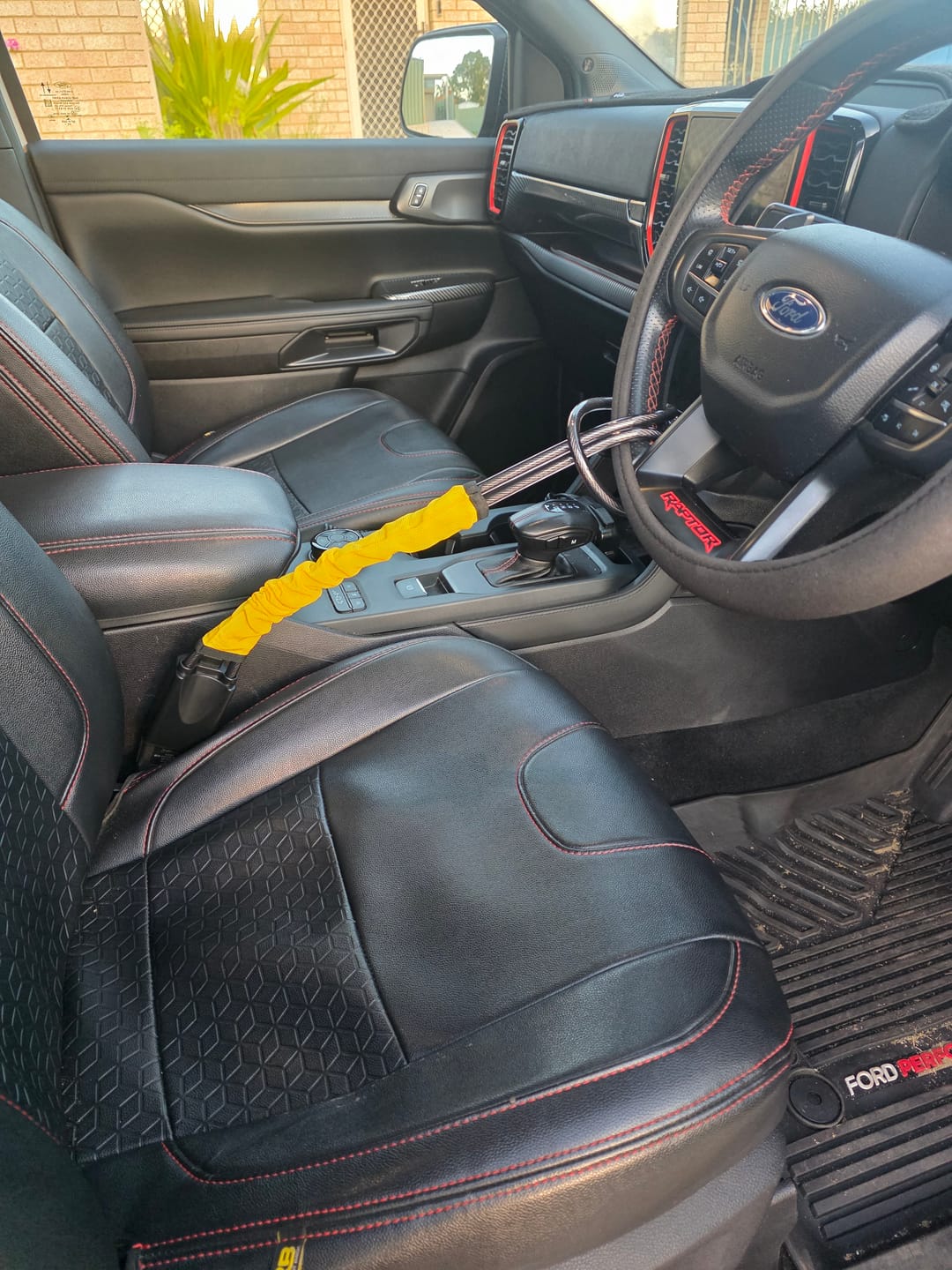 Customer photo review of Lock'd Car Defender — Visible Protection That Thieves Can't Ignore