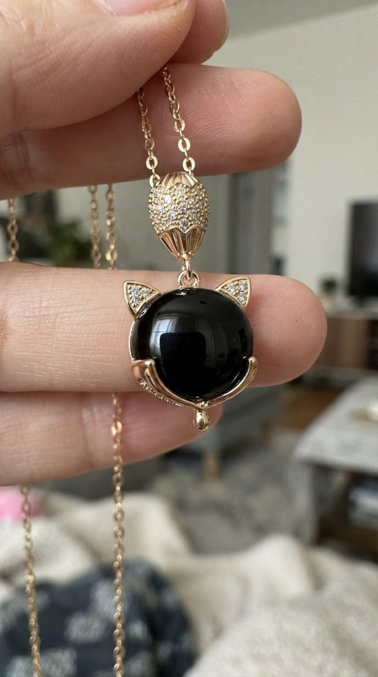Customer photo review of The fox - Collar con colgante de zorro