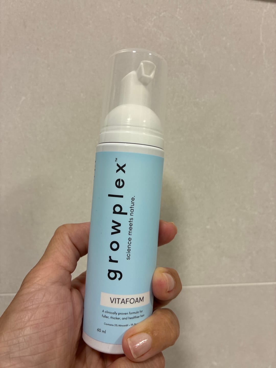 Customer photo review of VITAFOAM ™ Hair Growth Formula