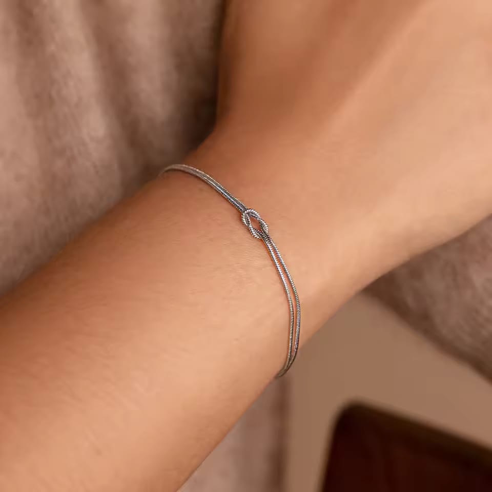 Customer photo review of Forever Knot Bracelet – Meaningful Gift for Couples, Best Friends & Family