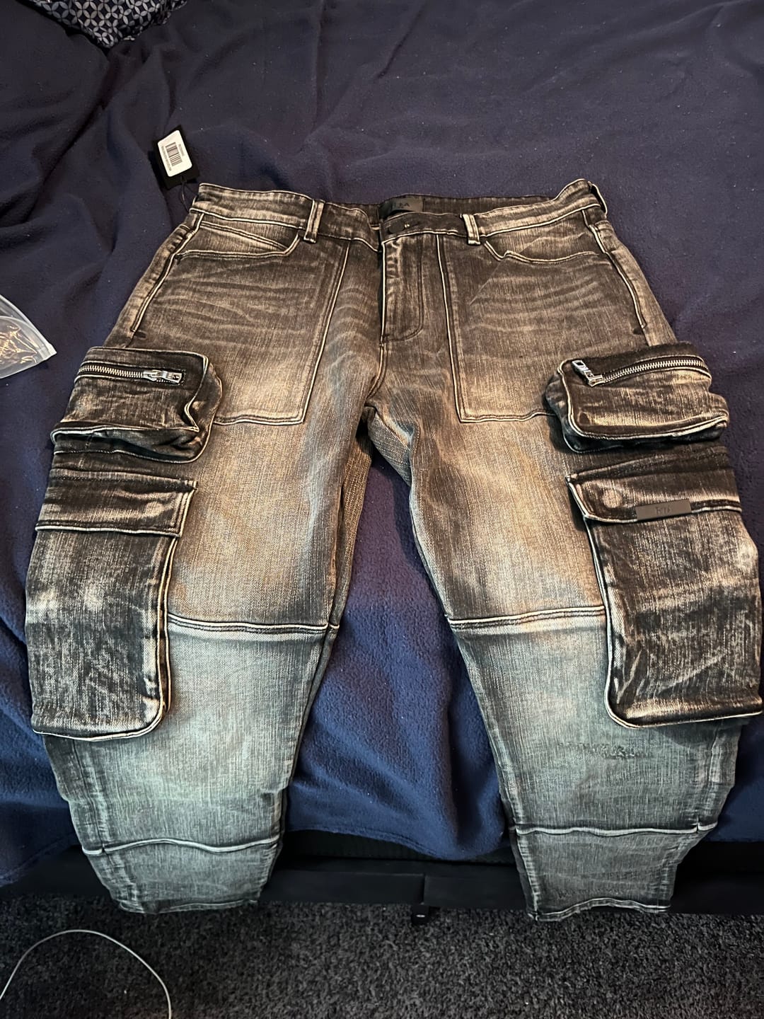 Customer photo review of RtA Slate Ash Storm Grey Jeans