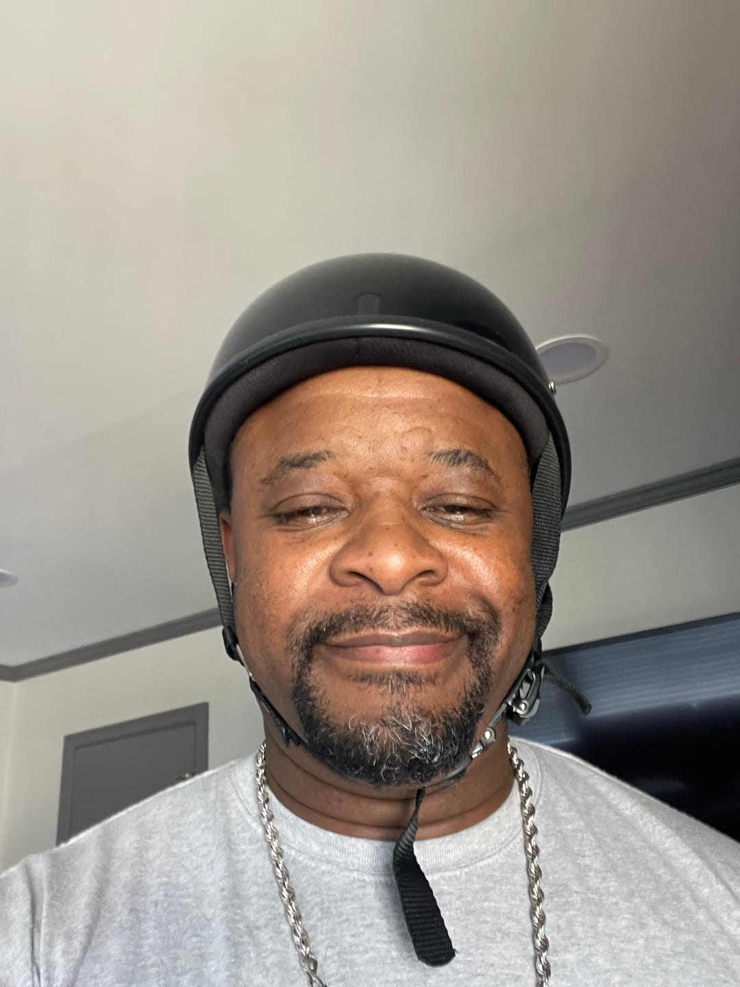 Customer photo review of Smallest & Lightest DOT Beanie Helmet - Gloss Black