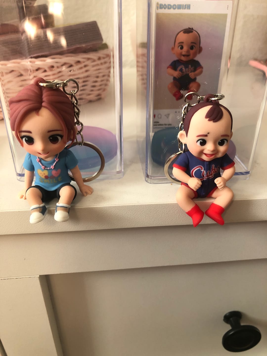 Customer photo review of Personalized Pet 3D Figure Keychain from Photo