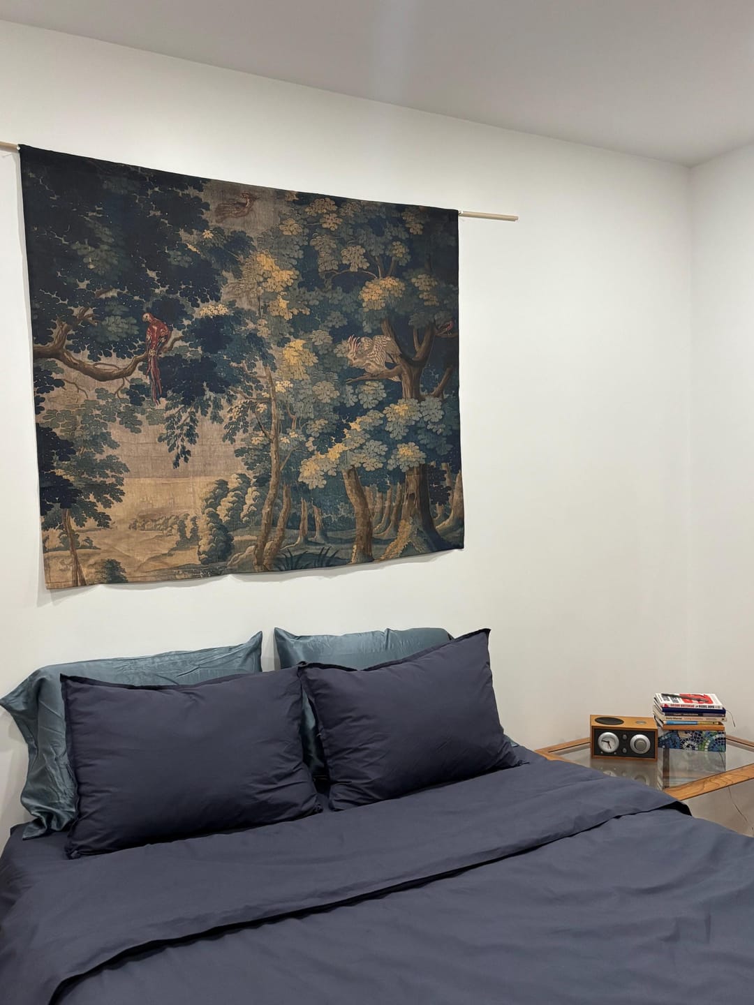 Customer photo review of Blue tapestry linen wall hanging