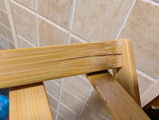 Customer photo review of Foldable Bamboo Shoe Rack with Two-to-Nine-Tier Options