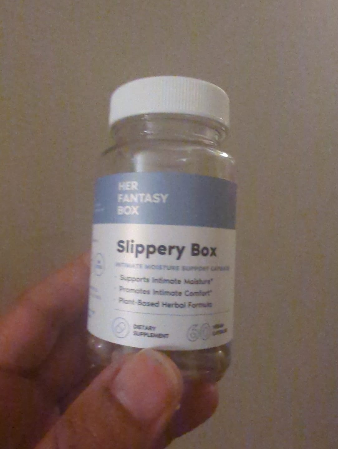 Customer photo review of Slippery Box - Extra Moisture Support Capsules