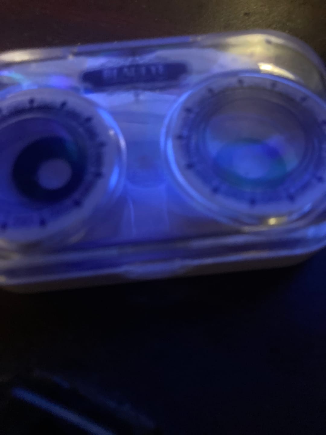 Customer photo review of Halloween black block Prescription Colored Contact Lenses