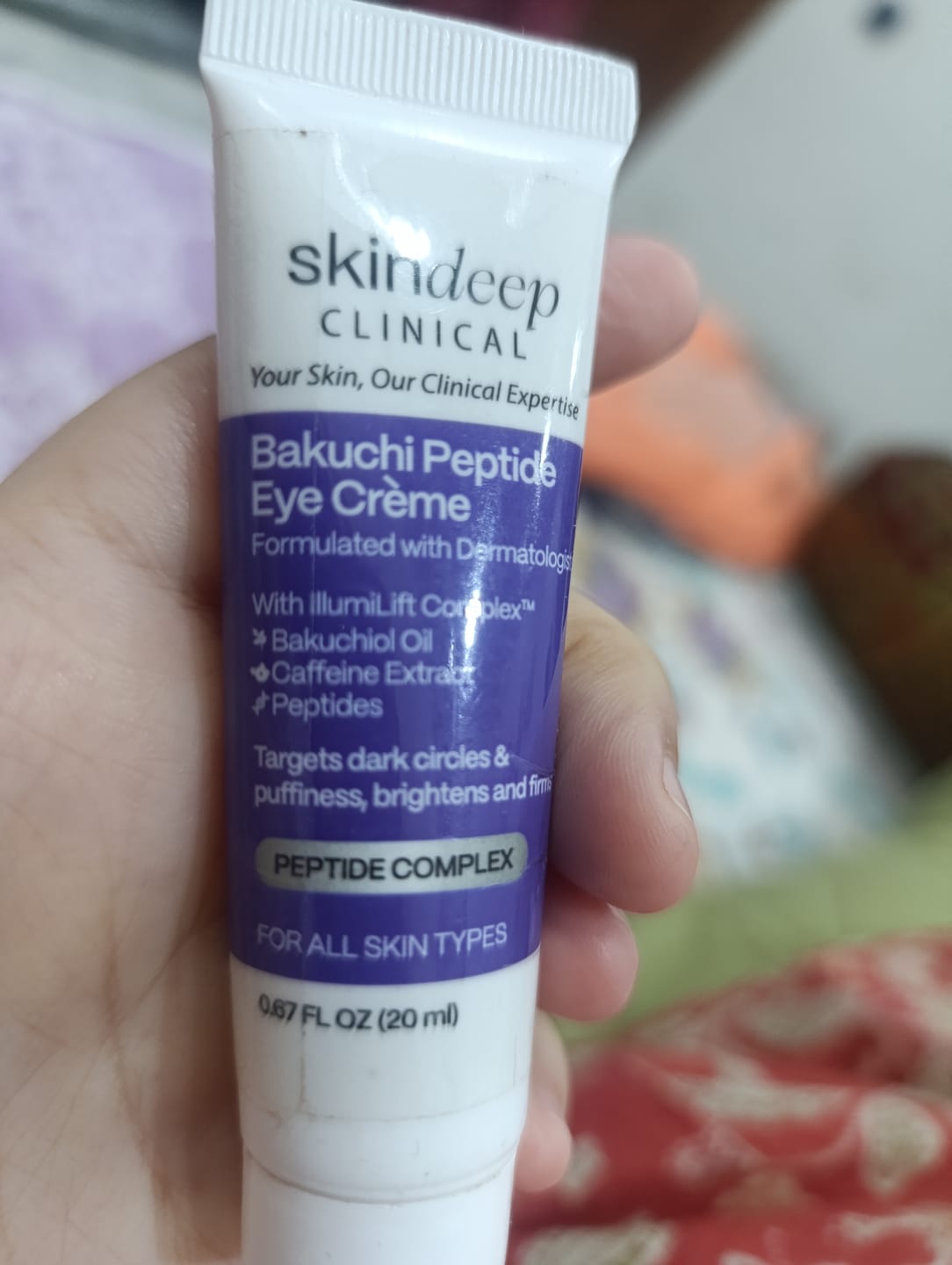 Customer photo review of Bakuchi Peptide Eye Crème