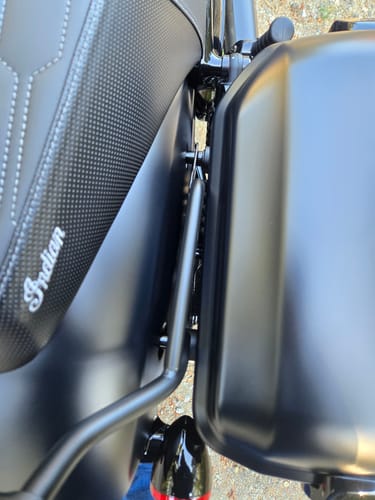 Customer photo review of Iron Born Blade 25" Indian Sport Chief (2023+) Sissy Bar with Foldable Luggage Rack Matte Black