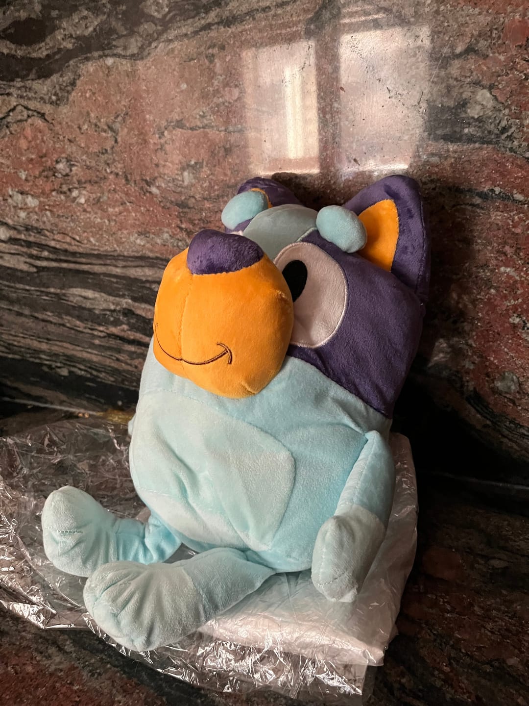 Customer photo review of Breathing Bluy Plush for Better Sleep