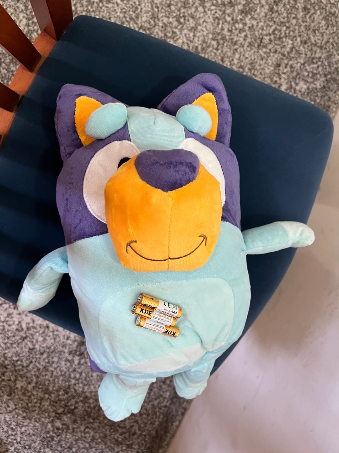 Customer photo review of Breathing Bluy Plush for Better Sleep