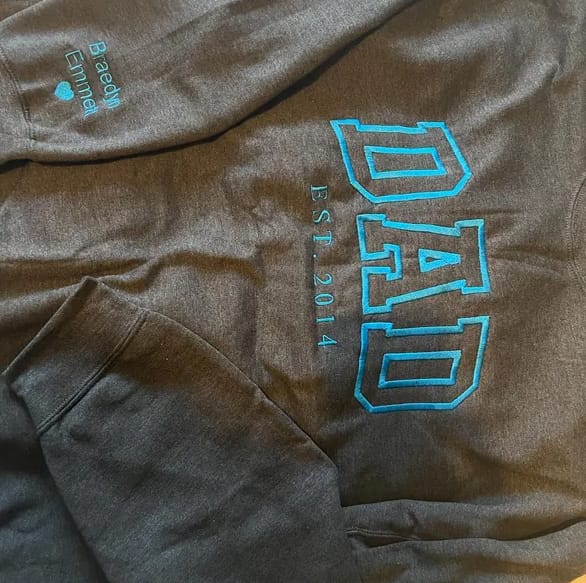 Customer photo review of Custom Embroidered Comfort Colors Grandma and Grandpa Sweatshirt, Gift for Grandma/Grandpa