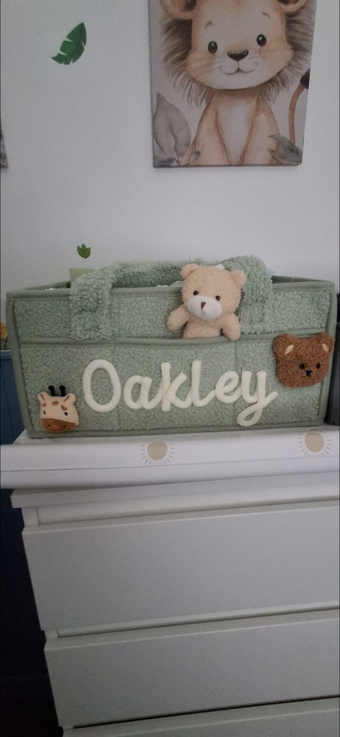 Customer photo review of K&C - Personalized Baby Storage Basket