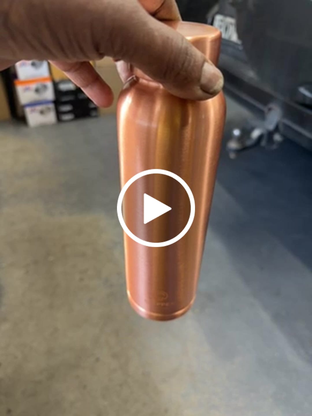Customer video review of Polished Copper Water Bottle 950ml