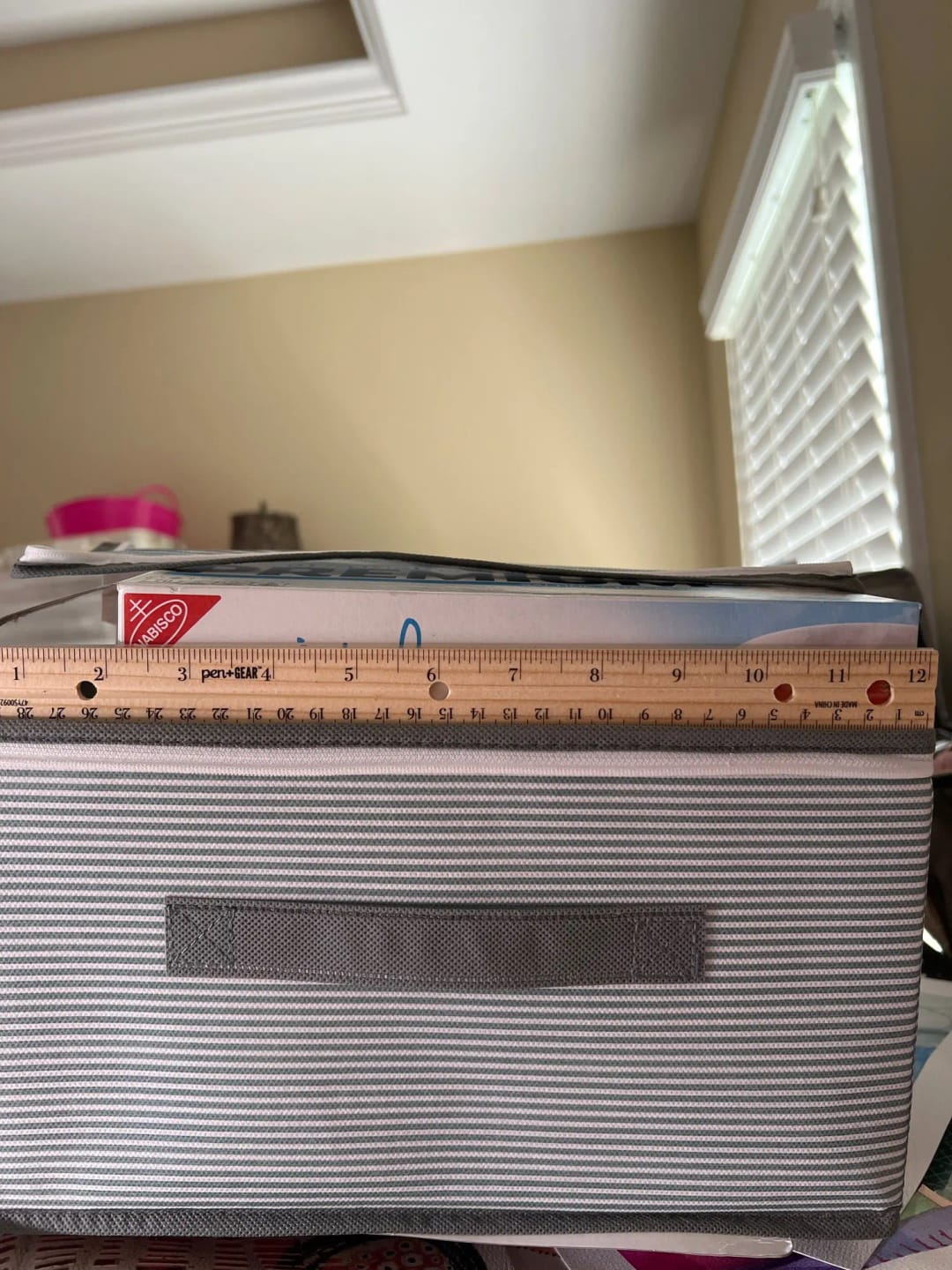 Customer photo review of Foldable Lockable Storage Box for Clothes, Blankets, and Toys