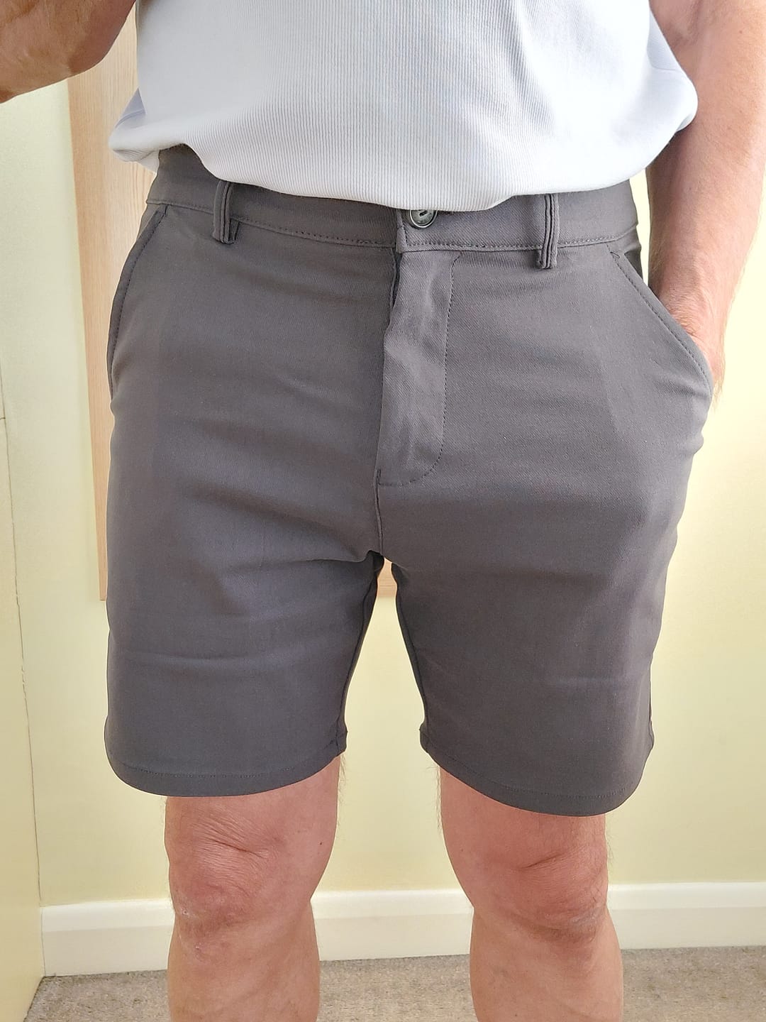 Customer photo review of Ultra-Stretch 7" Chino Shorts - Gunmetal