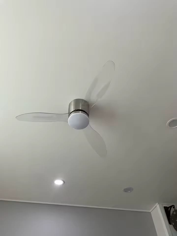 Customer photo review of 42/52-Inch Ceiling Fan with Transparent Blades and Remote