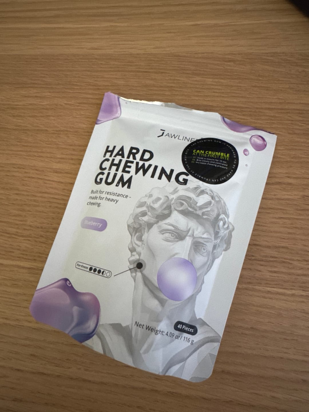 Customer photo review of JAWLINER® Chewing Gum