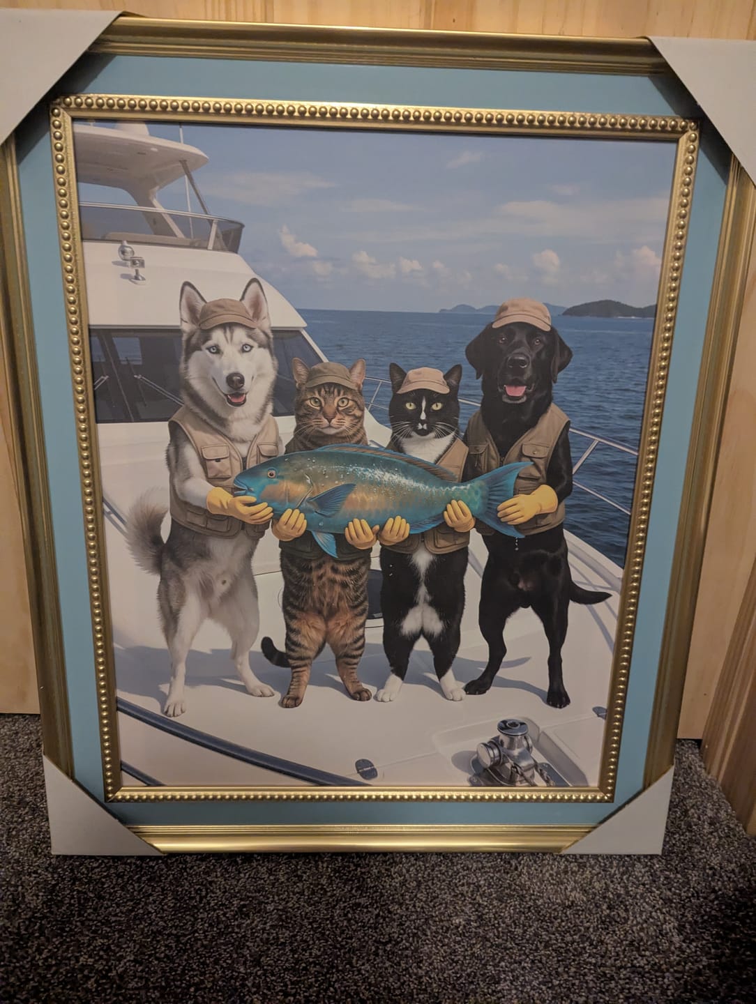 Customer photo review of Artzuzu Custom Portrait For Pets - The Ocean Catchers