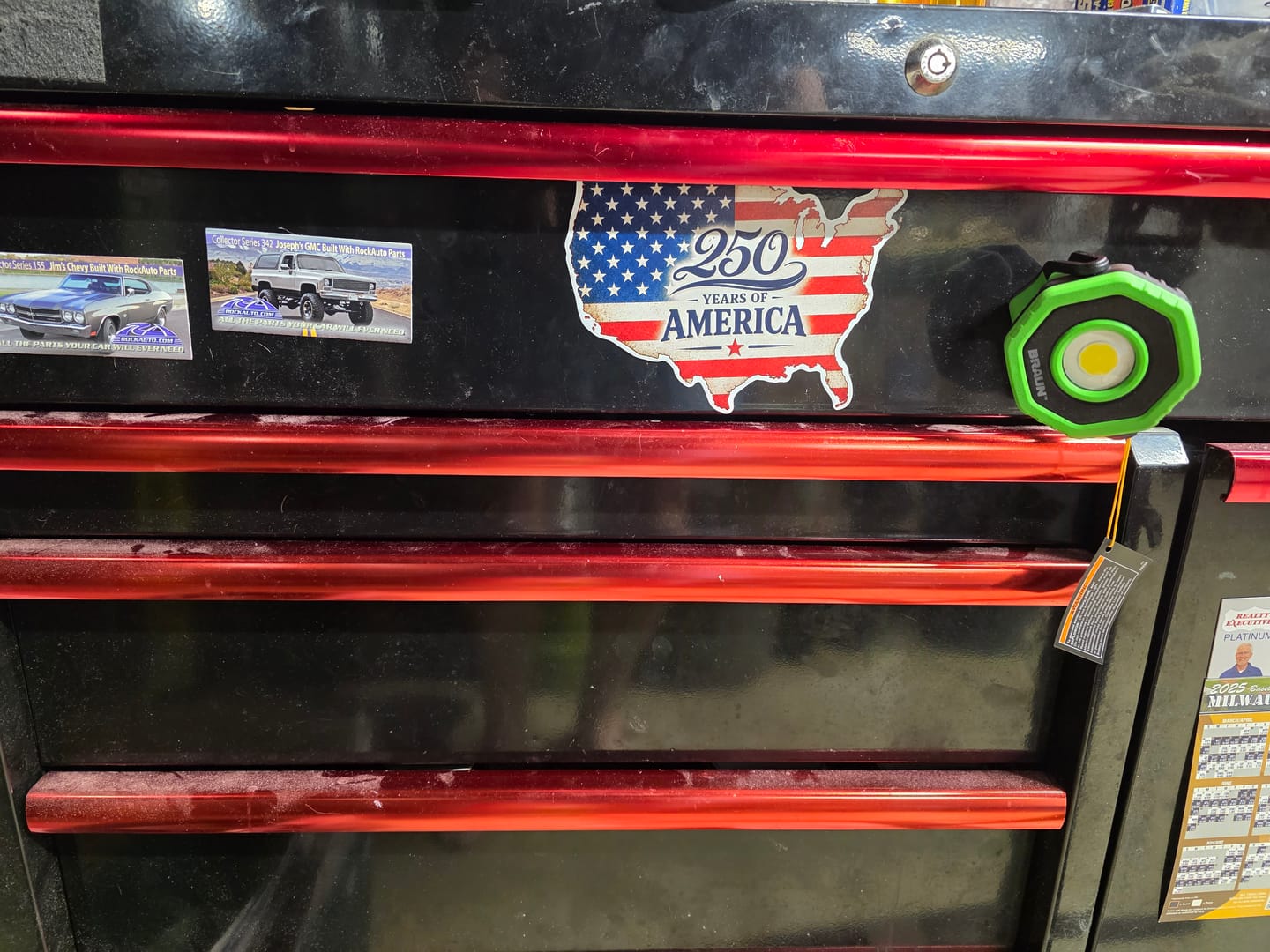 Customer photo review of America 250 Years Car Magnet – Vintage USA Flag