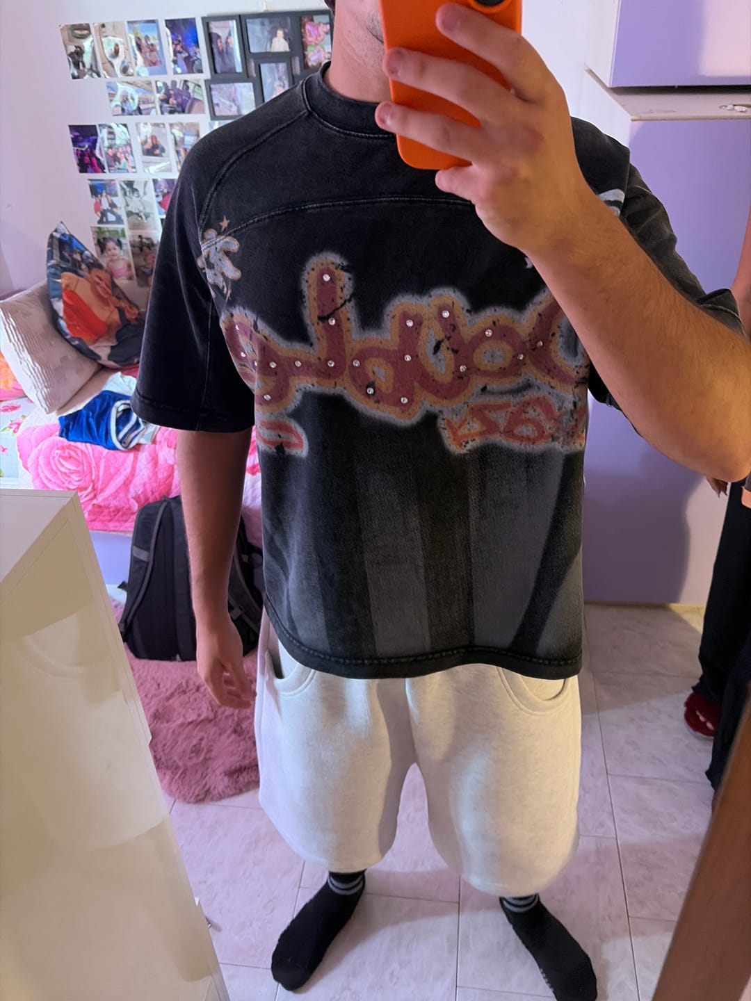 Customer photo review of 90s Patchwork Jersey Tee-561