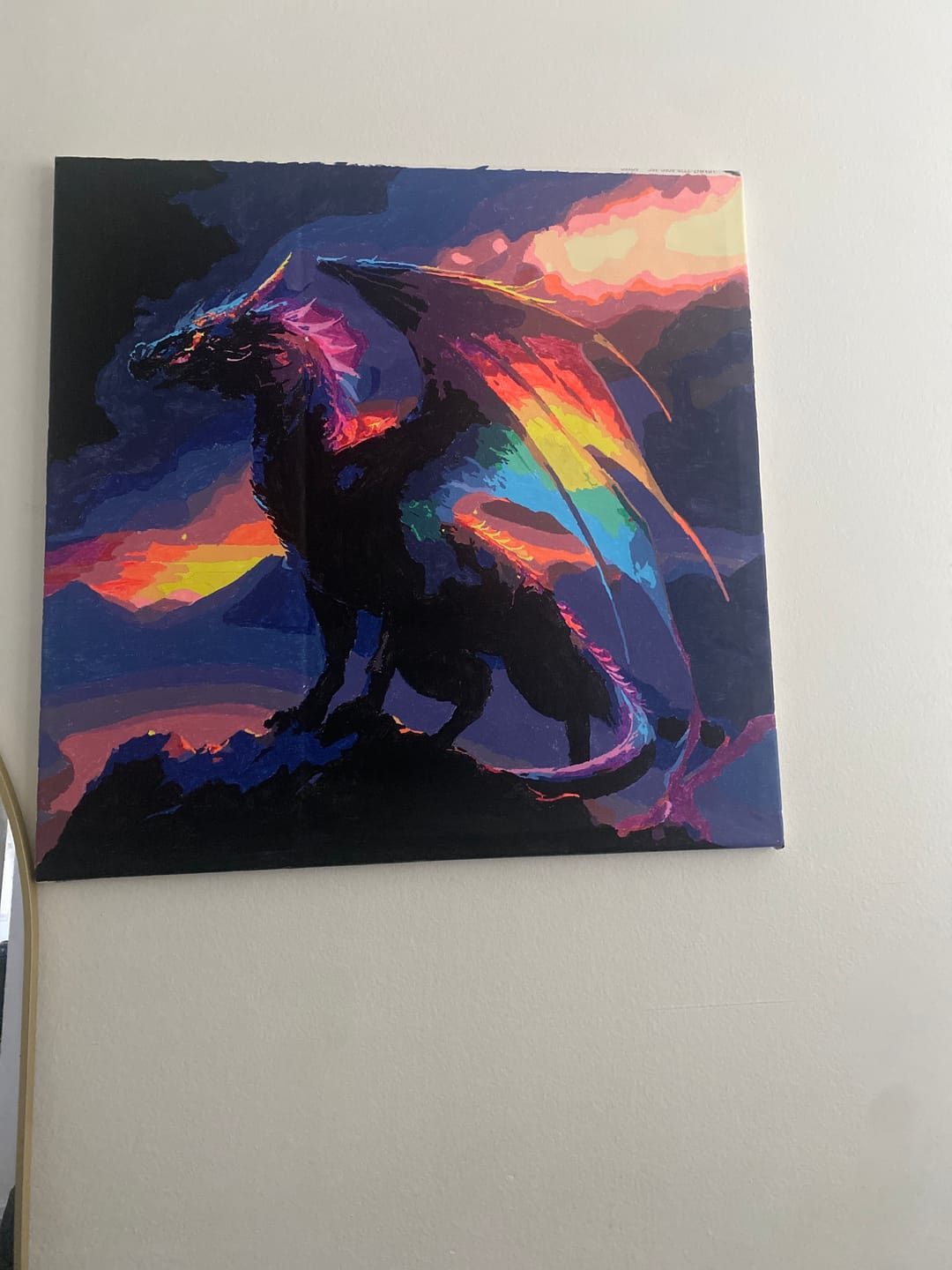 Customer photo review of Paint by Numbers - Dragon shadow
