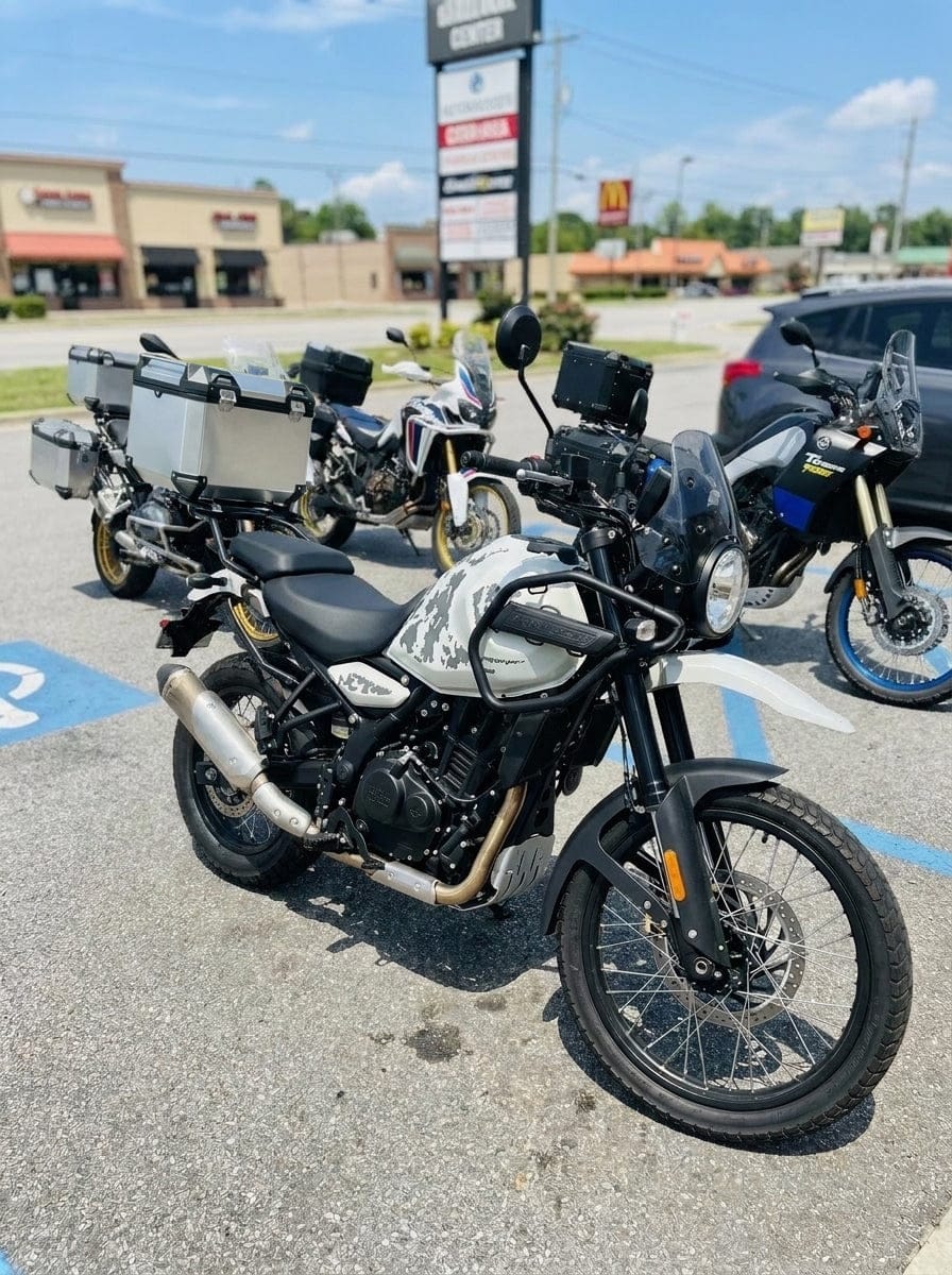 Customer photo review of 38L - Apex XL Royal Enfield Himalayan 450 Aluminum Top Case Silver