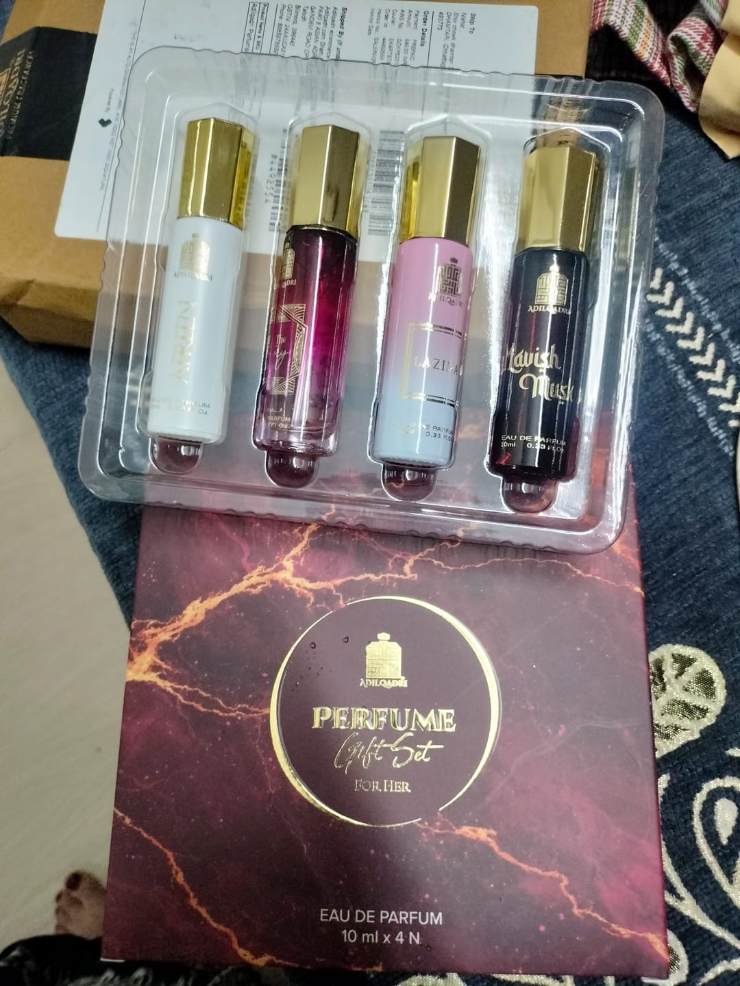 Customer photo review of Perfume Gift Set For Women 4 Pcs Set of Premium Perfume Spray