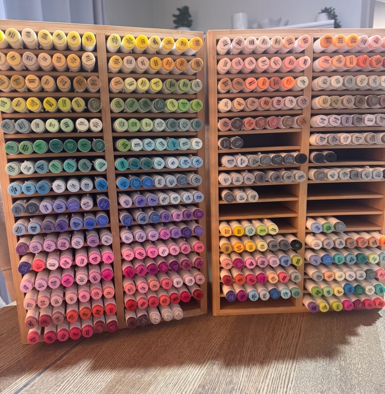 Customer photo review of Ohuhu Bamboo Marker Organizer
