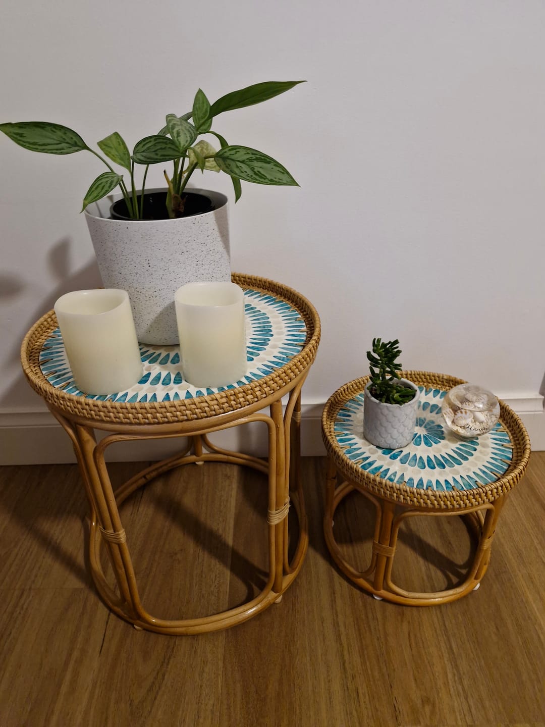 Customer photo review of Serene Rattan Table Set
