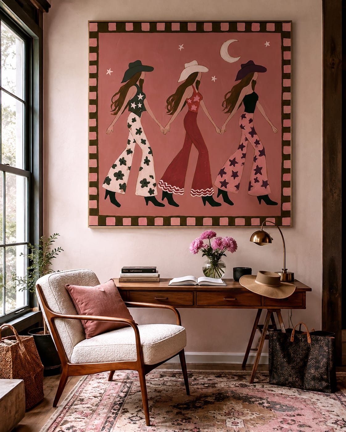 Customer photo review of Rosewood Walk-Cowgirl Friendship Painting