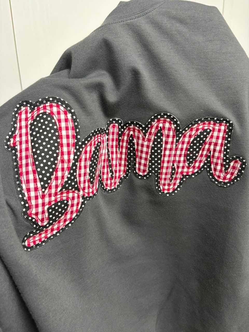 Customer photo review of Custom Embroidered Sweatshirt, Applique Sweatshirt, Gameday Sweatshirt, Sports Apparel, Spirit Wear | Game Day Wear