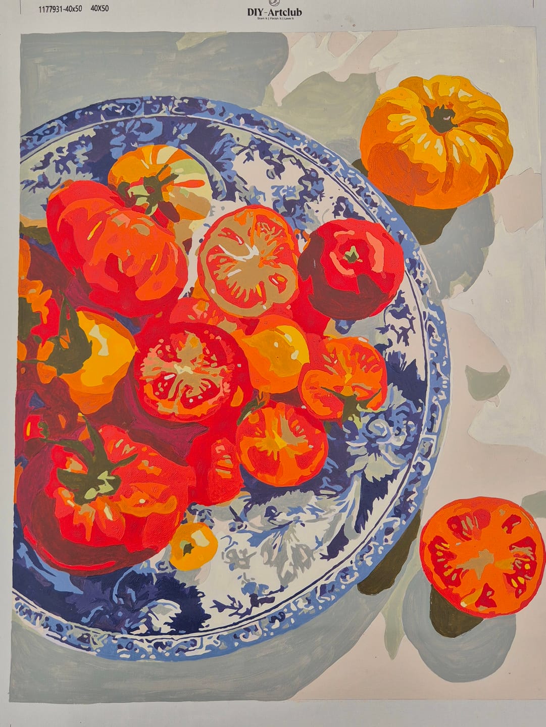 Customer photo review of Summer Plate | Paint by Number